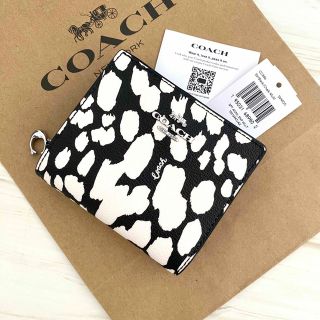 超最新作新品 COACH コーチ 折り財布 アニマル ブラック