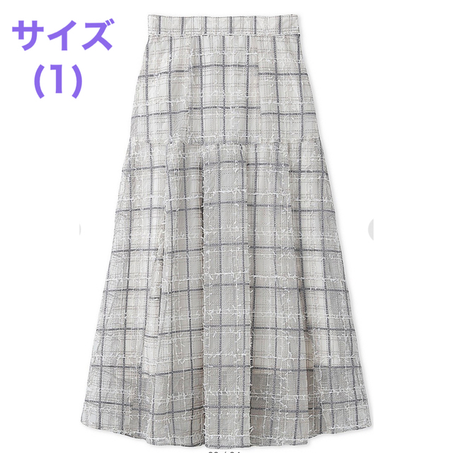１カラースナイデル ❣️ シアーチェックボリュームスカート