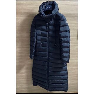 モンクレール(MONCLER)の【超美品】モンクレール  1サイズ　フラメッテロング　フラモン　ブラック　黒(ダウンジャケット)