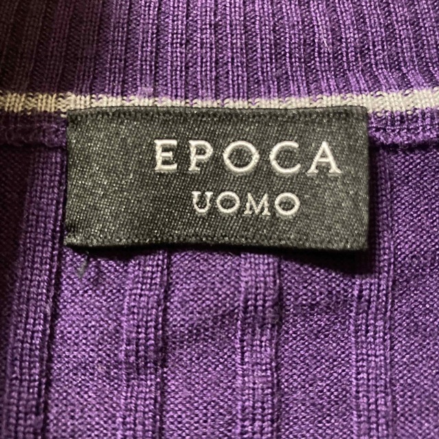 EPOCA UOMO(エポカウォモ)のEPOCA UOMO ジップアップニット/羊毛100%◎ドライバーズニット美品 メンズのトップス(ニット/セーター)の商品写真