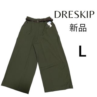 ドレスキップ(DRESKIP)のDRESKIP 編み込みベルト付き ワイドパンツ(カジュアルパンツ)