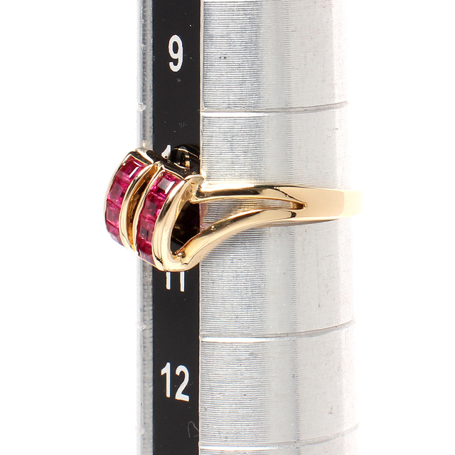 美品 リング 指輪 K18 ルビー 0.38ct レディース 10号の通販 by ...
