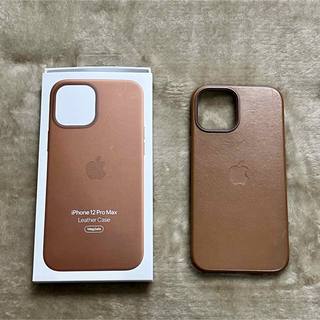 アップル(Apple)のiPhone 12 Pro Max Leather Case / サドルブラウン(iPhoneケース)