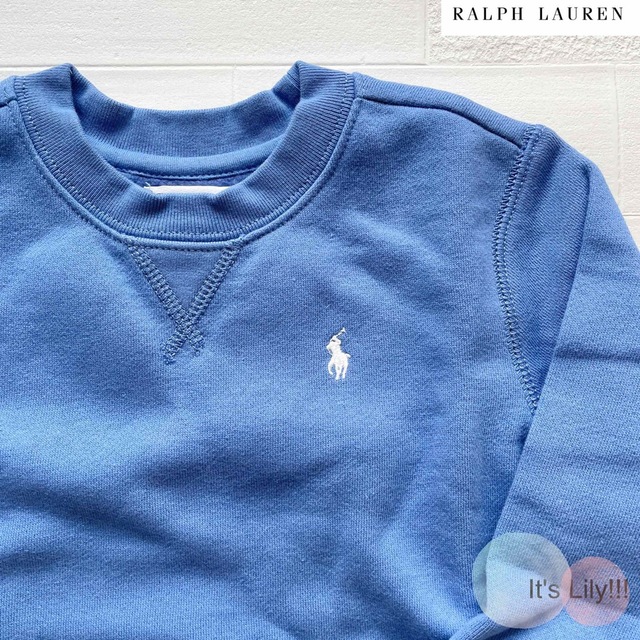 Ralph Lauren(ラルフローレン)の12m80cm  トレーナー　裏起毛　ポニー　定番　人気　水色 キッズ/ベビー/マタニティのベビー服(~85cm)(トレーナー)の商品写真