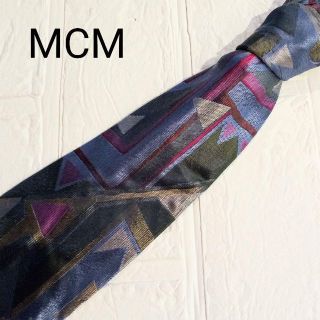 エムシーエム(MCM)のMCM エムシーエム ネクタイ シルク イタリア製 幾何学模様 カラフル くすみ(ネクタイ)