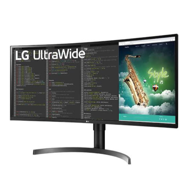 送料込】LG モニター 35WN75C B 湾曲 - ディスプレイ