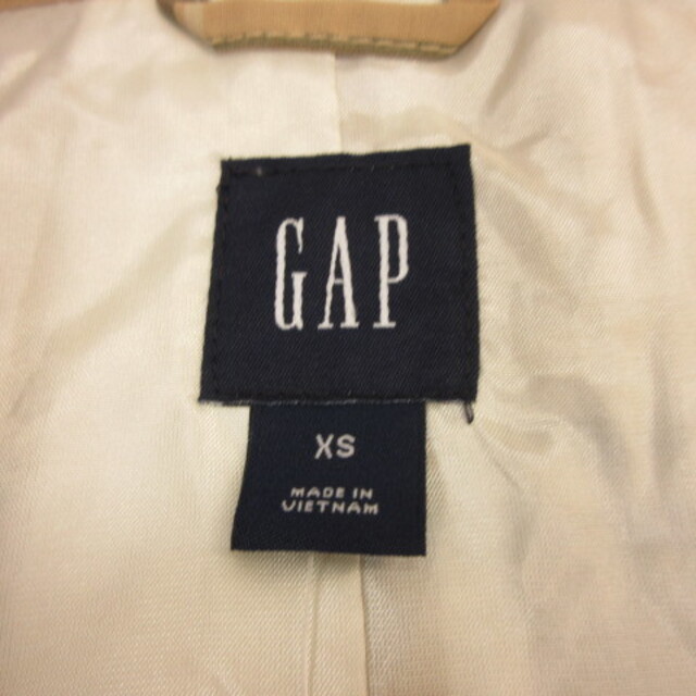 GAP(ギャップ)のギャップ スプリングコート ナイロン ロング 長袖 チェック ベージュ XS レディースのジャケット/アウター(スプリングコート)の商品写真
