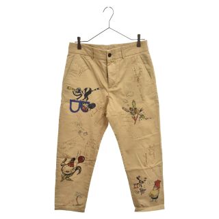 バーバリー(BURBERRY)のBURBERRY バーバリー 18SS SAND CHINO PANTS 落書き加工チノパンツ ベージュ 4546422(その他)