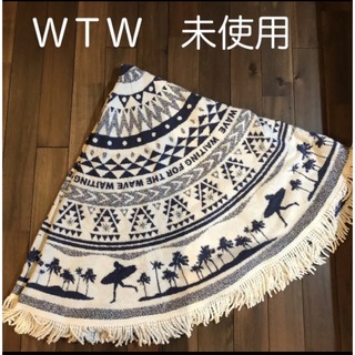 ダブルティー(WTW)の【未使用に近い】WTW ダブルティー　ラウンドタオル(タオル/バス用品)