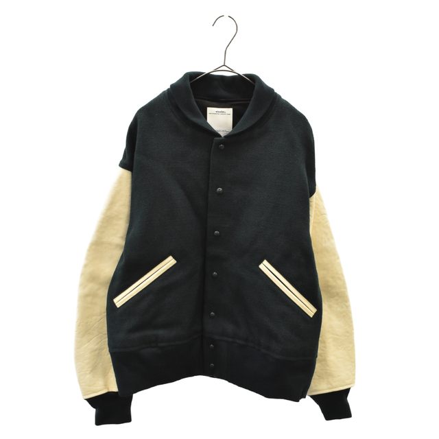 VISVIM ヴィスヴィム 22AW VISVIM VARSITY 0122205013018 バーシティジャケット グリーン/アイボリー