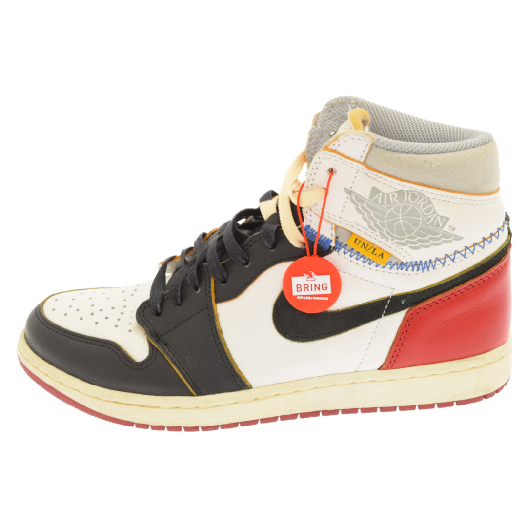 NIKE ナイキ ×UNION AIR JORDAN 1 RETRO HI NRG UNION ユニオン エアジョーダン1 レトロ ハイカットスニーカー ホワイト/レッド BV1300-106