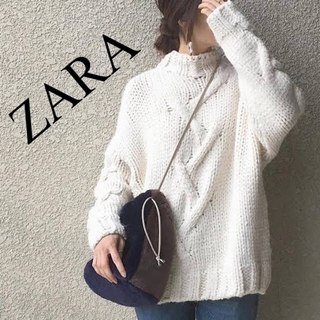 ザラ(ZARA)の美品　ZARA ザラ　ニット　トップス　セーター　ざっくりニット　人気　完売(ニット/セーター)