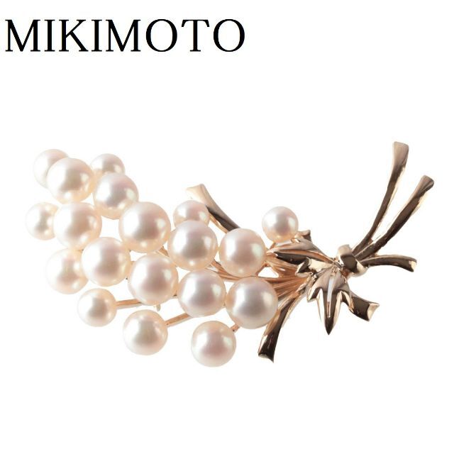 ミキモト MIKIMOTO ピンブローチ クリスマスツリー パール 真珠 K18