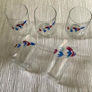 京王デパート友の会限定グラス　レトロなコップ　5個(グラス/カップ)