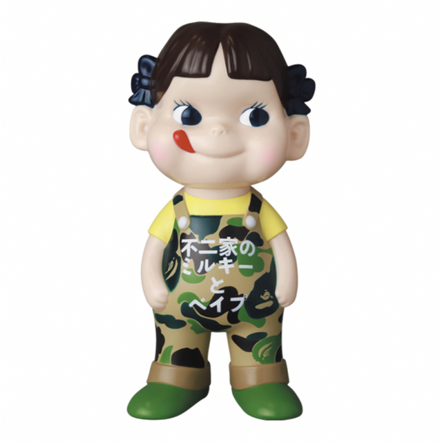 不二家ソフビコレクション BAPE(R) × ペコちゃん （グリーン） エンタメ/ホビーのフィギュア(アニメ/ゲーム)の商品写真