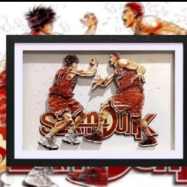 ????スラムダンク　SLAM DUNK　立体 3D アート　桜木×流川　絵画6