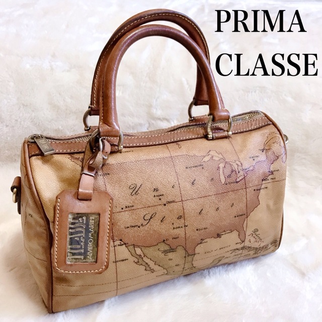 PRIMA　CLASSE　プリマクラッセ　ミニボストンバッグ　世界地図