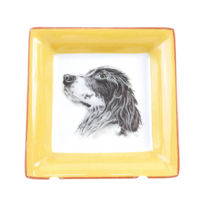 HERMES - エルメス ミニプレート 2枚 セット トレイ 灰皿 犬 鳥 HERMES - エルメス ミニプレート 2枚 セット トレイ 灰皿 犬 鳥