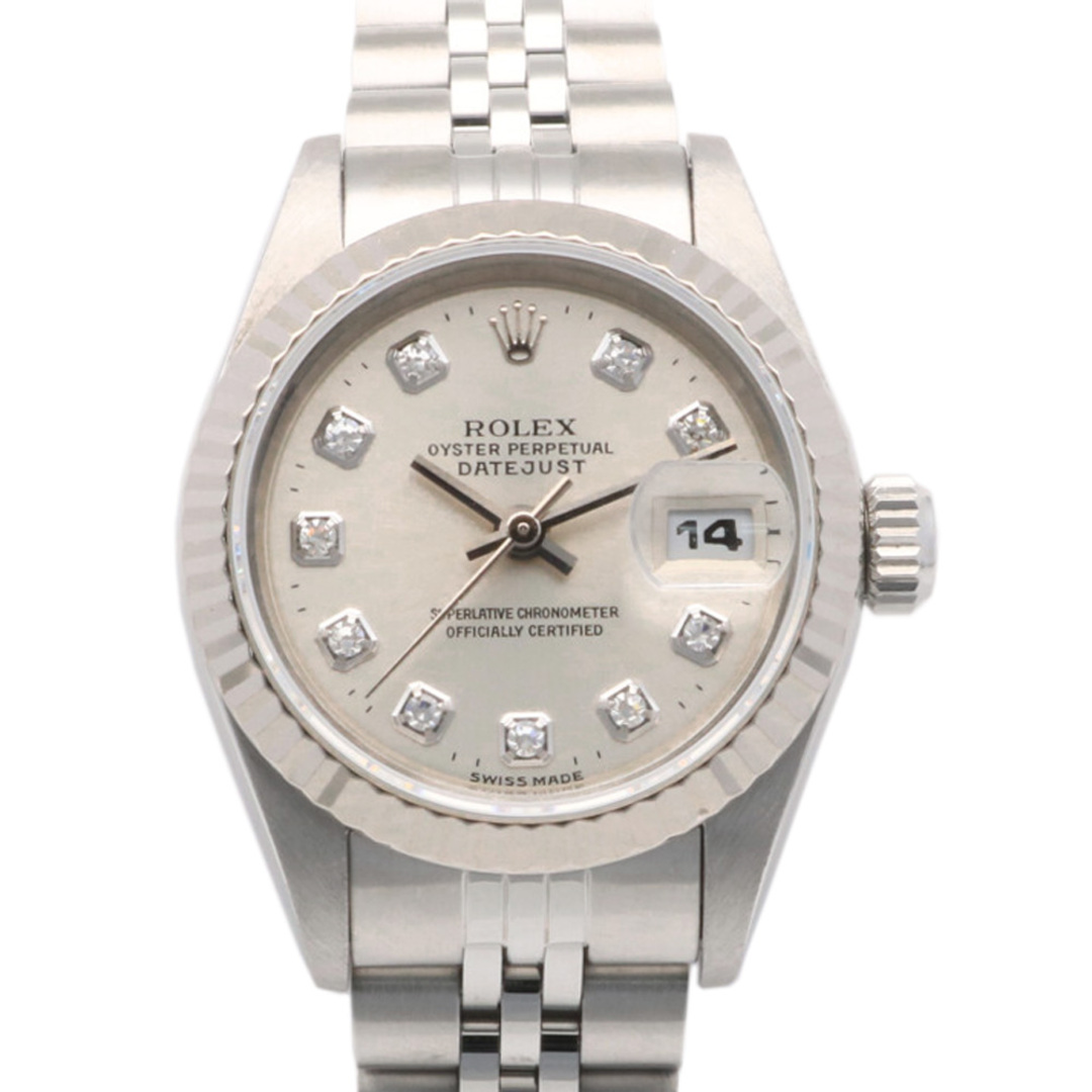 ROLEX - ロレックス ROLEX デイトジャスト 腕時計 W番 1994年～1995年式 10Pダイヤ ギャランティ ステンレススチール  中古