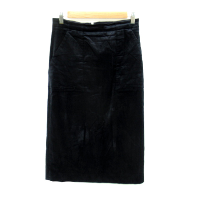 DES PRES(デプレ)のデプレ トゥモローランド タイトスカート ベロアスカート スリット 36 濃紺 レディースのスカート(ロングスカート)の商品写真
