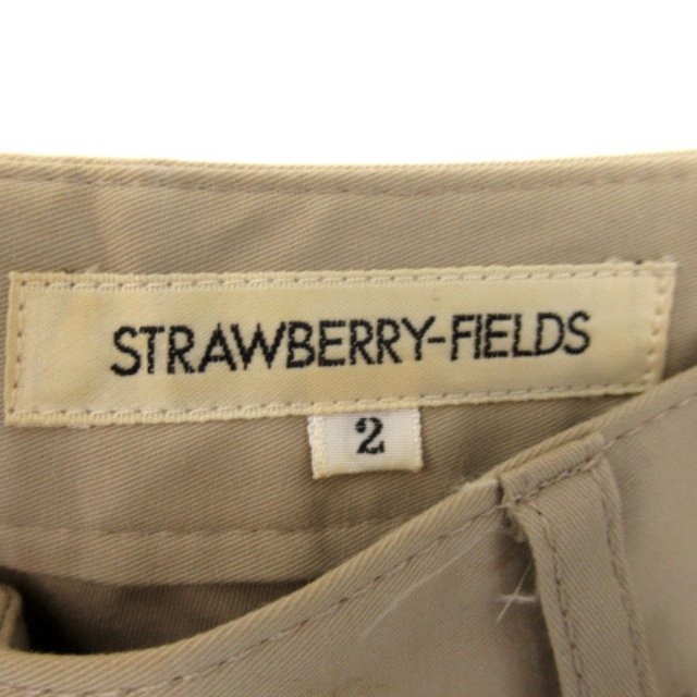 STRAWBERRY-FIELDS(ストロベリーフィールズ)のストロベリーフィールズ ストレートパンツ アンクル丈 無地 2 ベージュ レディースのパンツ(その他)の商品写真