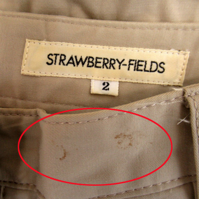 STRAWBERRY-FIELDS(ストロベリーフィールズ)のストロベリーフィールズ ストレートパンツ アンクル丈 無地 2 ベージュ レディースのパンツ(その他)の商品写真