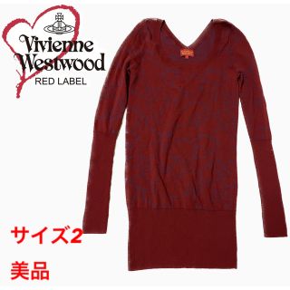 ヴィヴィアンウエストウッド(Vivienne Westwood)の美品ハート柄　ニットワンピース Vivienne Westwood(ひざ丈ワンピース)