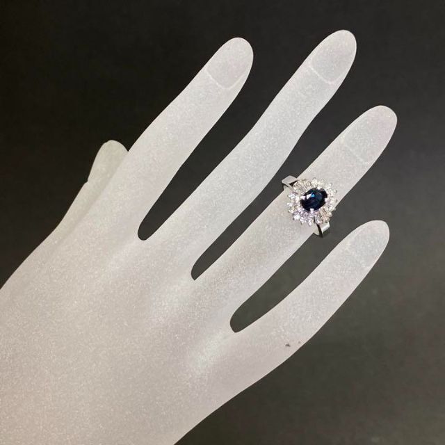 Pt900　天然サファイアリング　S1.03ct　サイズ10号　プラチナ レディースのアクセサリー(リング(指輪))の商品写真