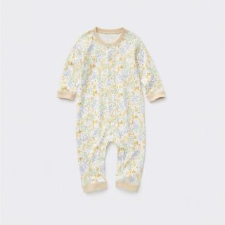 ユニクロ(UNIQLO)のUNIQLO BABY Joyofprint カバーオール 60cm 花柄(カバーオール)