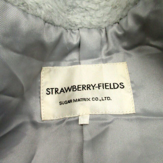 STRAWBERRY-FIELDS(ストロベリーフィールズ)のストロベリーフィールズ スタンドカラーコート ショート丈 ブークレ アルパカ混 レディースのジャケット/アウター(その他)の商品写真