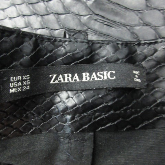 ZARA(ザラ)のザラ ベーシック タイトスカート ミモレ丈 フェイクレザー XS ブラック 黒 レディースのスカート(ひざ丈スカート)の商品写真