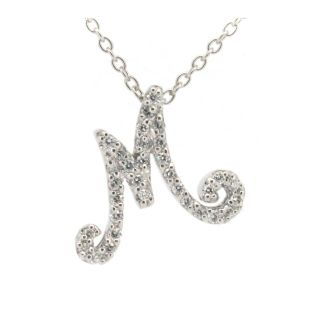 ポンテヴェキオ(PonteVecchio)のポンテヴェキオ イニシャルM ダイヤモンド ネックレス 0.17ct K18WG(18金 ホワイトゴールド)(ネックレス)