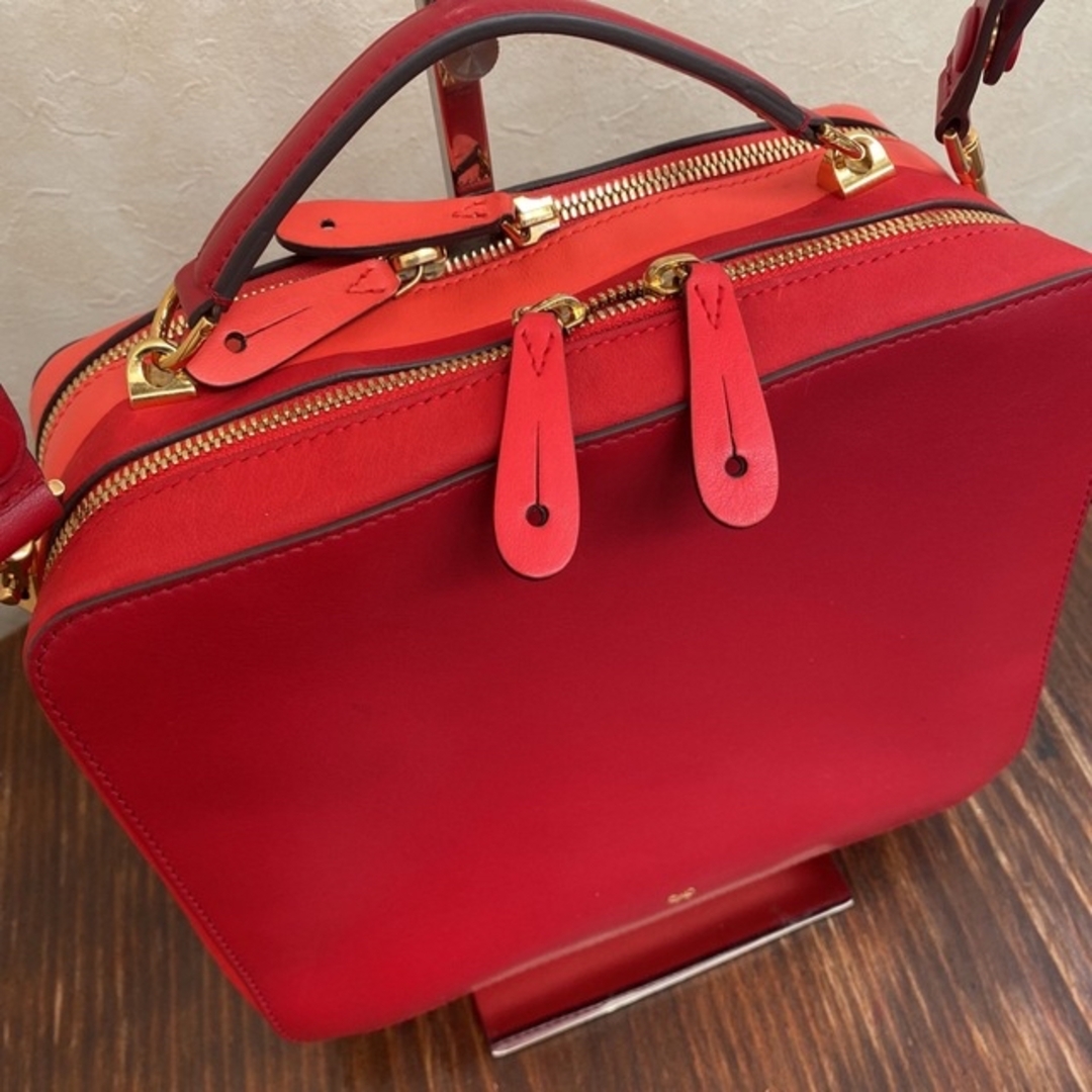 バッグアニヤハインドマーチ stack double satchel