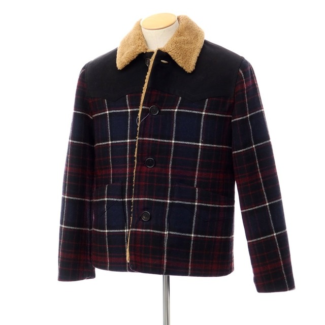Marni - 【中古】マルニ MARNI ウールナイロン チェック 裏ボア 中綿