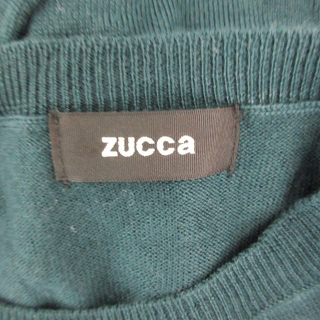 ZUCCa(ズッカ)のズッカ zucca ニット カットソー 七分袖 クルーネック ウール M 緑 レディースのトップス(ニット/セーター)の商品写真