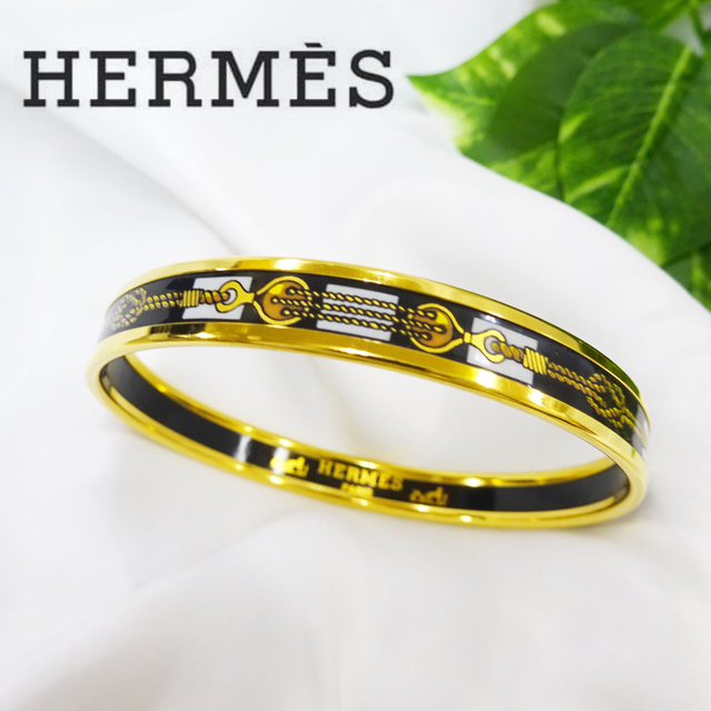 美品☆HERMES アクセサリー七宝焼 バングル