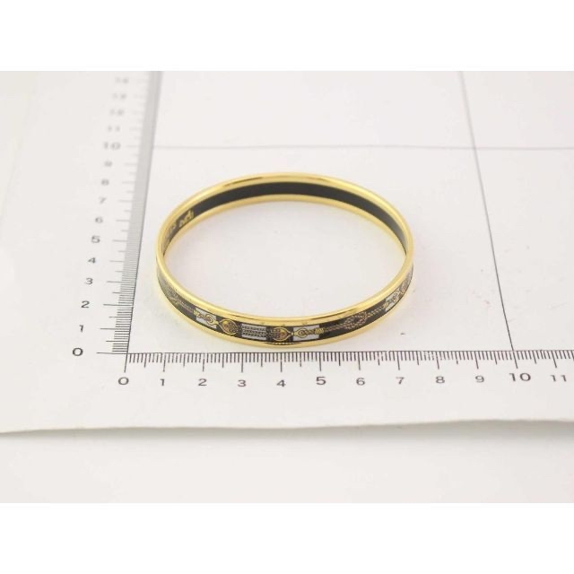 【即納!最大半額!】 美品 エルメス エマイユ GM カレーシュ バングル 七宝焼き パープル Q刻印 ブレスレット アクセサリー 0088 HERMES