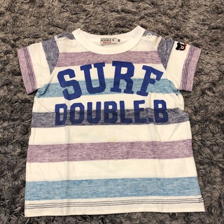 ダブルビー(DOUBLE.B)のダブルB 80センチ　半袖Tシャツ　サーフ　サーフィン　ミキハウス　ボーダー(Ｔシャツ)