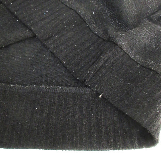 grove(グローブ)のグローブ ニット セーター 長袖 ラウンドネック ボーダー柄 M 黒 /FF17 レディースのトップス(ニット/セーター)の商品写真