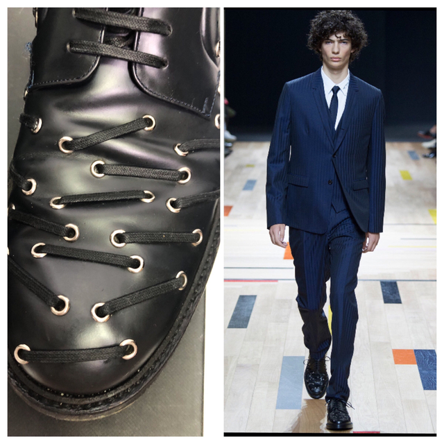 DIOR HOMME(ディオールオム)の良品　15SS ディオールオム  ハトメデザインシューズ　42 Dior 黒 メンズの靴/シューズ(ドレス/ビジネス)の商品写真