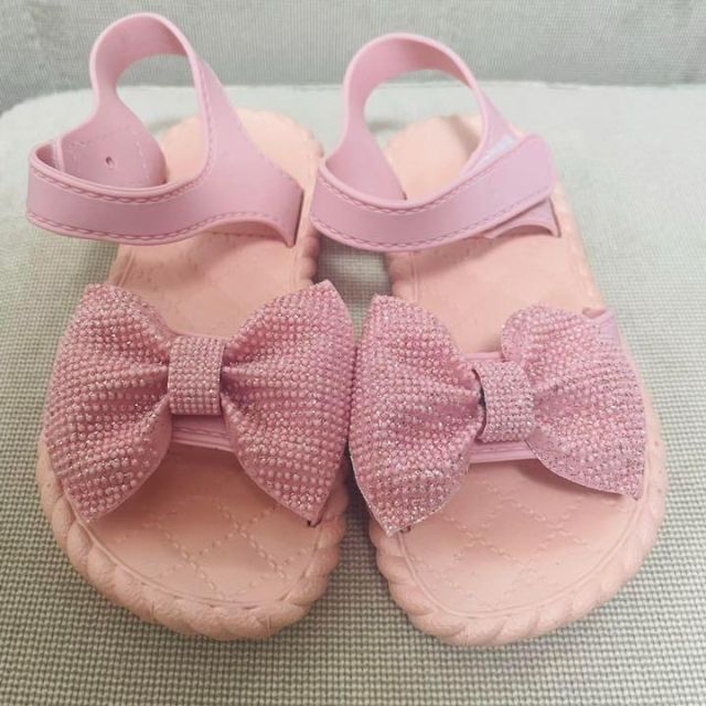 新品 キッズサンダル 15cm 子供 水着 韓国 リボン 女の子 ピンク 海 夏 靴 econet.bi