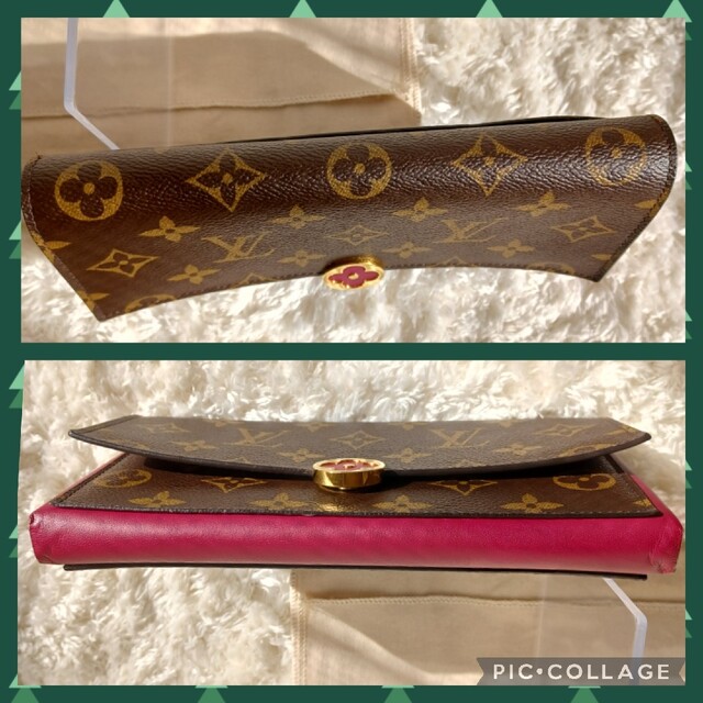 LOUIS VUITTON(ルイヴィトン)の美品!【LOUIS VUITTO 】長財布 モノグラム ポルトフォイユ フロール レディースのファッション小物(財布)の商品写真