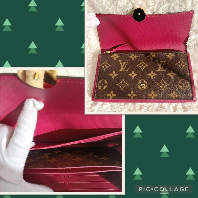 LOUIS VUITTON(ルイヴィトン)の美品!【LOUIS VUITTO 】長財布 モノグラム ポルトフォイユ フロール レディースのファッション小物(財布)の商品写真