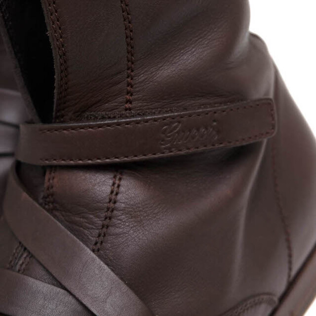 Gucci(グッチ)のグッチ／GUCCI ジョッパーブーツ シューズ 靴 メンズ 男性 男性用レザー 革 本革 ダークブラウン 茶 ブラウン  プレーントゥ メンズの靴/シューズ(ブーツ)の商品写真