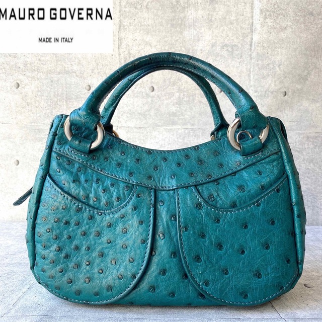 【がございま】 【極美品】MAURO GOVERNA ターコイズグリーン 希少色ショルダーバッグ マウロゴベ