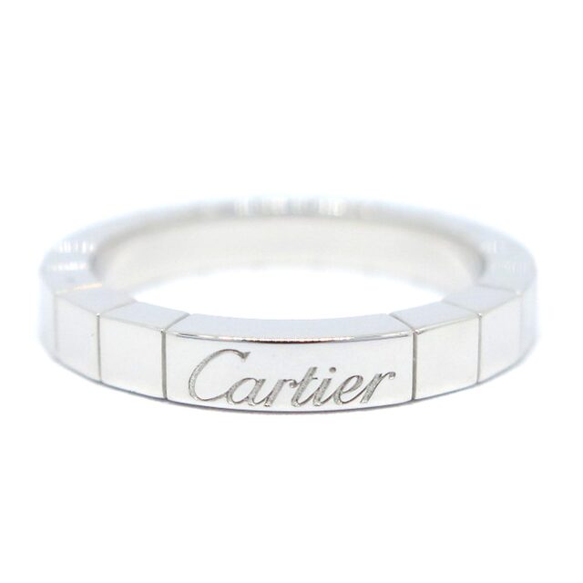 Cartier カルティエ K18WG ラニエール リング #50 5.8g【ブランドジュエリー】〓楽市本店〓