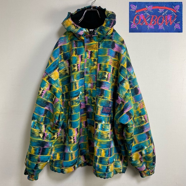 90s 希少【フランス製】OXBOW ブルゾン フリース マルチカラー メンズのジャケット/アウター(ブルゾン)の商品写真