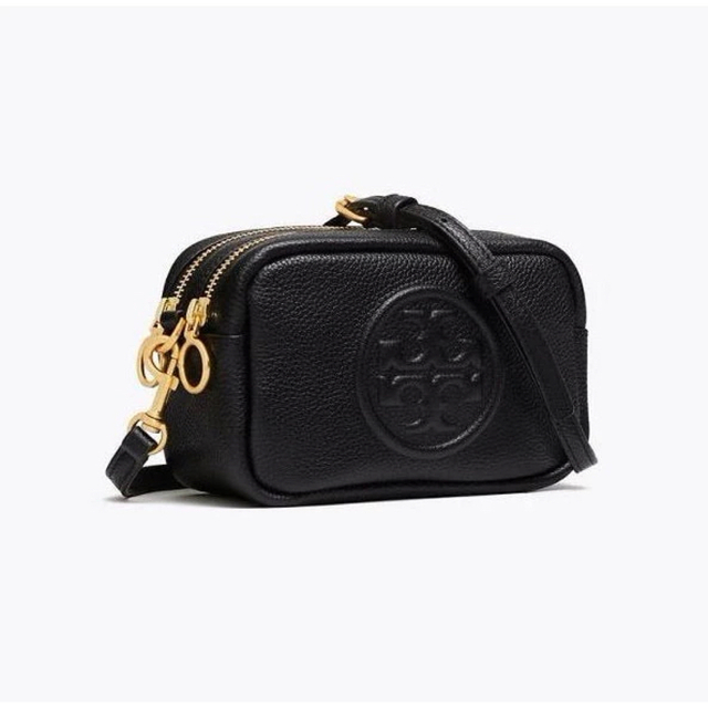 TORY BURCH ペリーボンベ ショルダーミニバック ブラック ショッパー付 ...