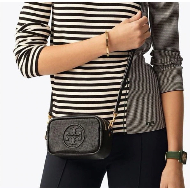 TORY BURCH ペリーボンベ ショルダーミニバック ブラック ショッパー付