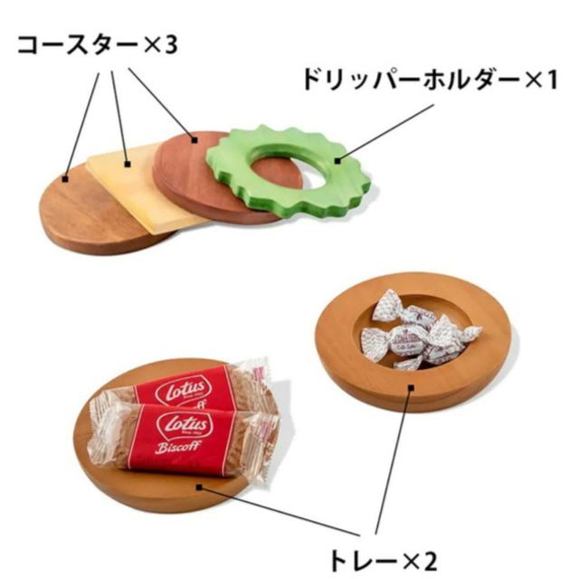 Snow Peak(スノーピーク)のリバース Rivers 天然木 ハンバーガー コースター 新品 インテリア/住まい/日用品のキッチン/食器(テーブル用品)の商品写真